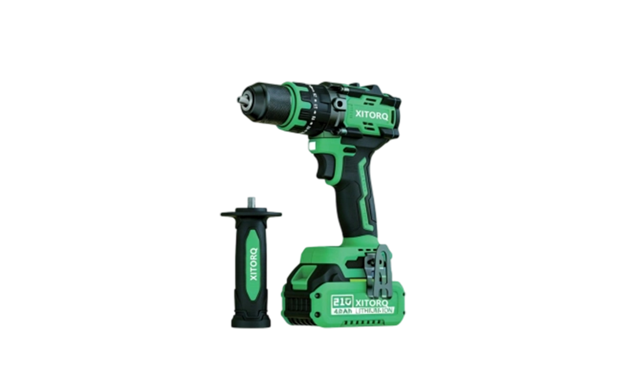 XJ.608 21V Lithium-Ion Brushless Hammer Drill/Driver — Torsi 100N·m, Kontrol Anti-Kickback