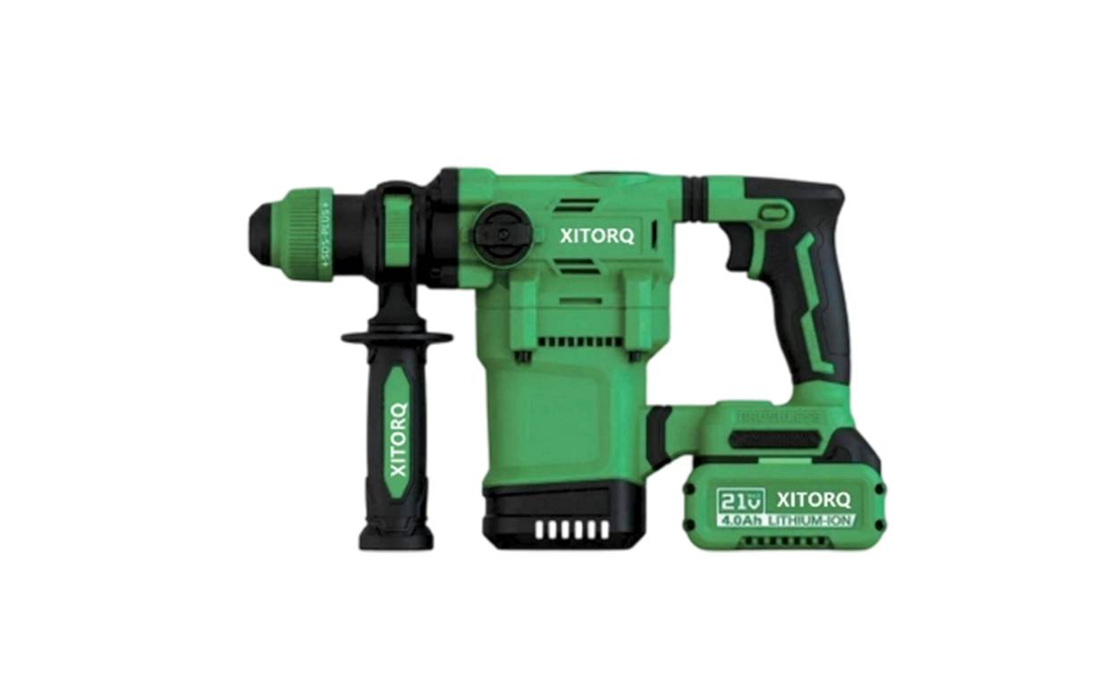 Palu Putar Tanpa Sikat Lithium-Ion 21V — Bor/Pahat/Palu 3 Mode, Energi Benturan 4,5J